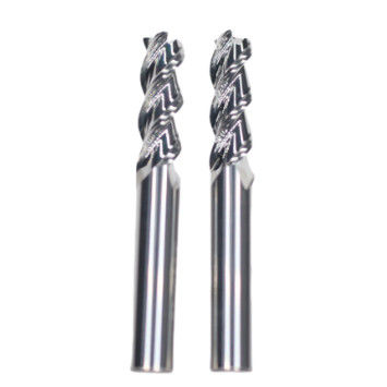 良い値段 12mm Dia 12*45*12*100 HRC55 3 フルート アルミニウム未塗装の機械用のフラットカービッドエンドミール オンライン