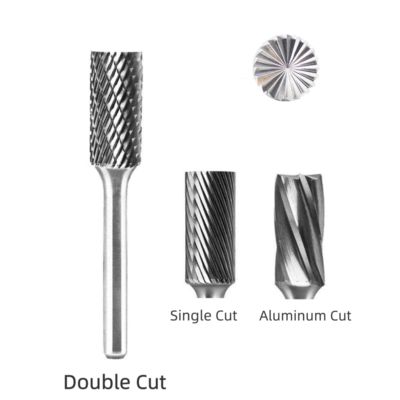 良い値段 SB Cylindrical End Cut tungsten Carbide Burrs 12mm*25mm Standard Double Cut With 6mm Shank オンライン