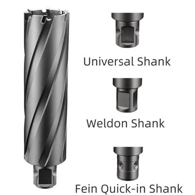 品質 100mm 切断深さ TCT 環形切削機 65mm 切断直径 ユニバーサル シャンク 環形切削機 工場